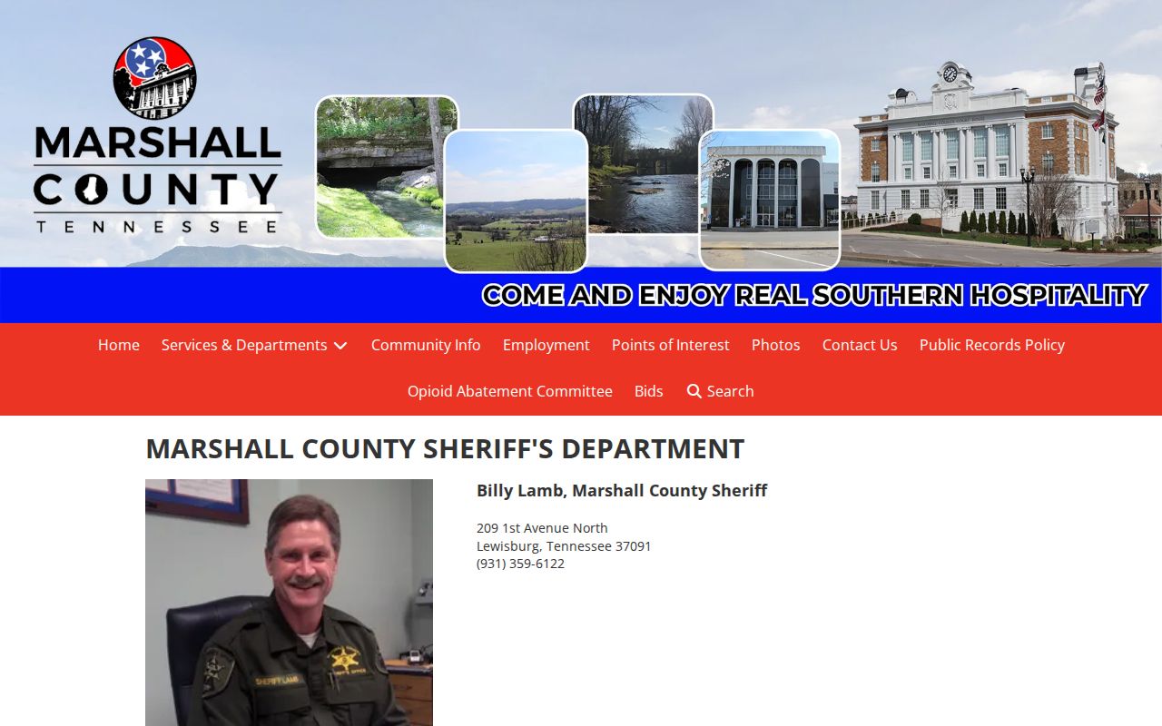 Marshall County 72-hour release source on the official Sheriff page